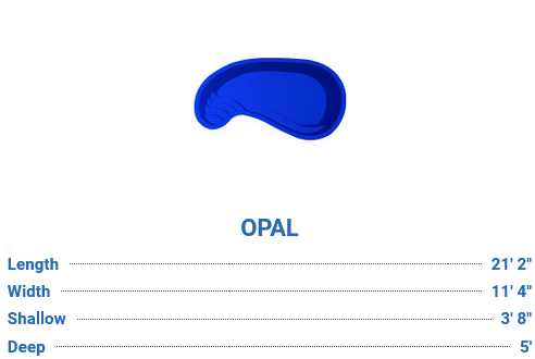 Opal Fiberglass Pool Dimensions